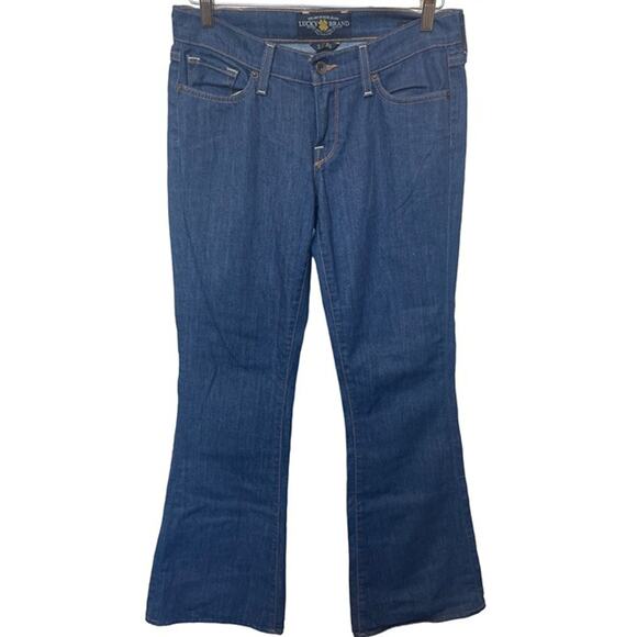 Lucky Brand Charlie Low-Rise Denim Flare Jeans Barclay Wash Women's Size 2/26 - Picture 1 of 7